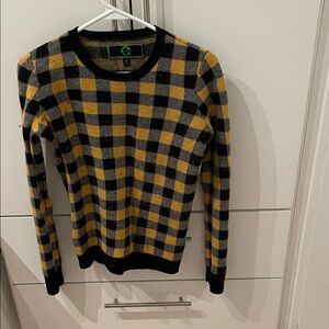 C. Wonder Black and Yellow Plaid Crewneck Sweater